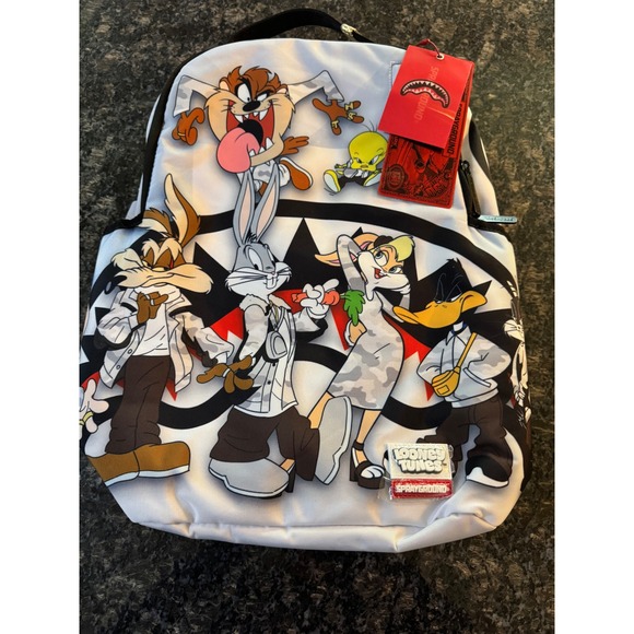 Sprayground Looney Tunes Shark Mouth Backpack Bugs Bunny Daffy Duck NWT 910B7784